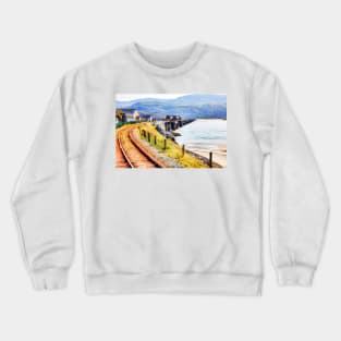 Barmouth Railway Line And Bridge Crewneck Sweatshirt